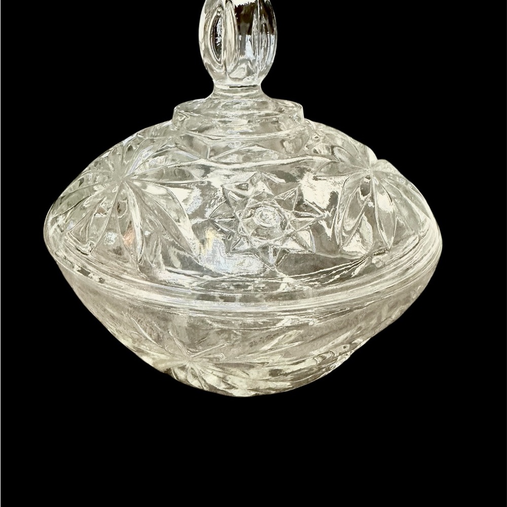 1960 Anchor Hocking Star of David Candy dish with lid